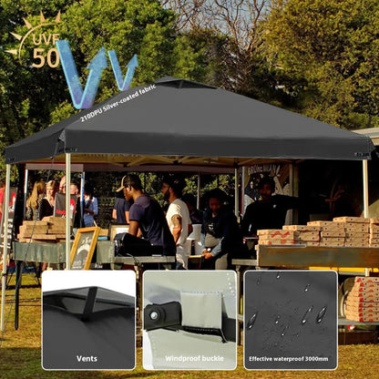 Home Decor 2Pcs 10X10Ft Replacement Cover Tier Gazebo Roof Sunshade Outdoor Cover Sunshade Patio Pavilion Protective Cover