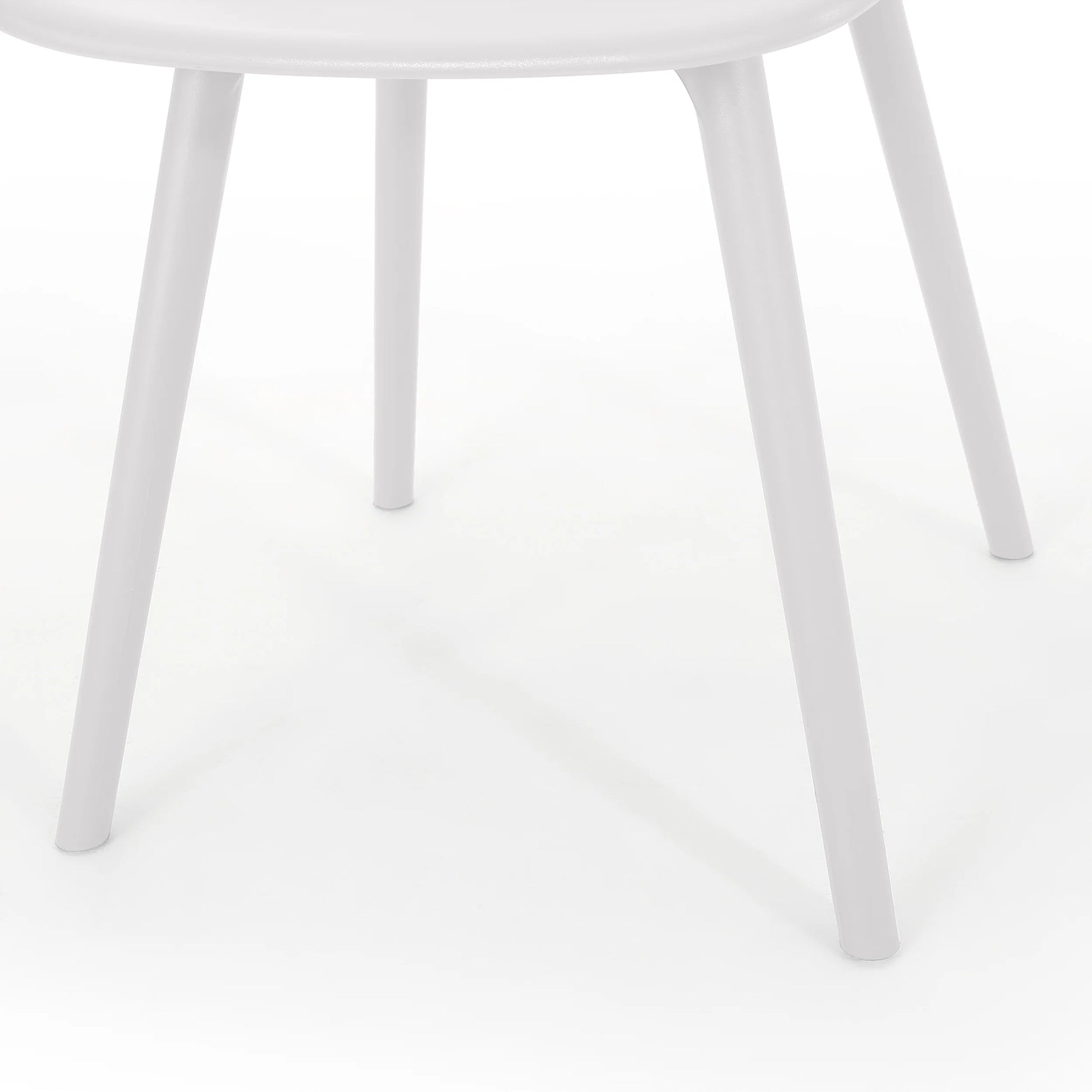 Noble House Lily Plastic Patio Dining Side Chair in White (Set of 4)