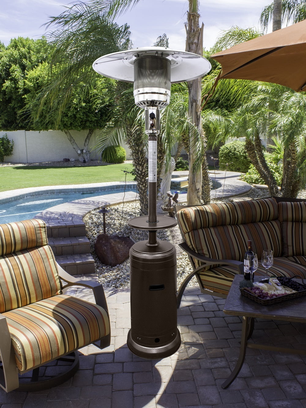 AZ Patio Heaters Outdoor Patio Heater in Hammered Bronze