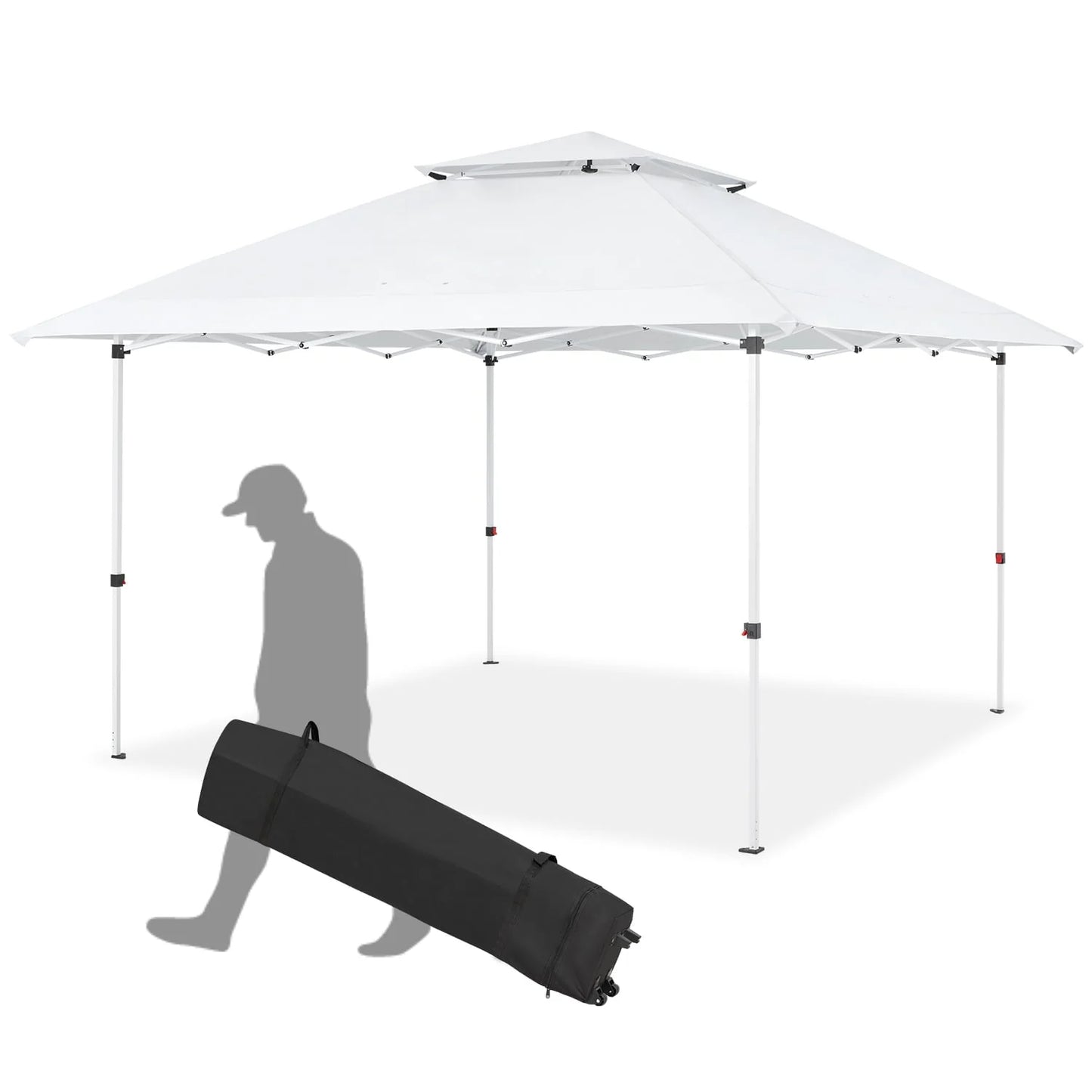 AVAWING 12x12 ft Pop-Up Canopy Tent for Weddings, Parties, Backyards and Cars - Easy Setup & UV Protection for Patio & Outdoor Events (White)