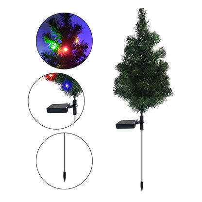 SDJMa Solar Christmas Tree Lights Garden Outdoor Waterproof,Solar Yard Decoration Light, Solar Stake Decor Lights, Solar Xmas Decorative Multi-Color Flickering Pine Lights for Patio Lawn Pathway