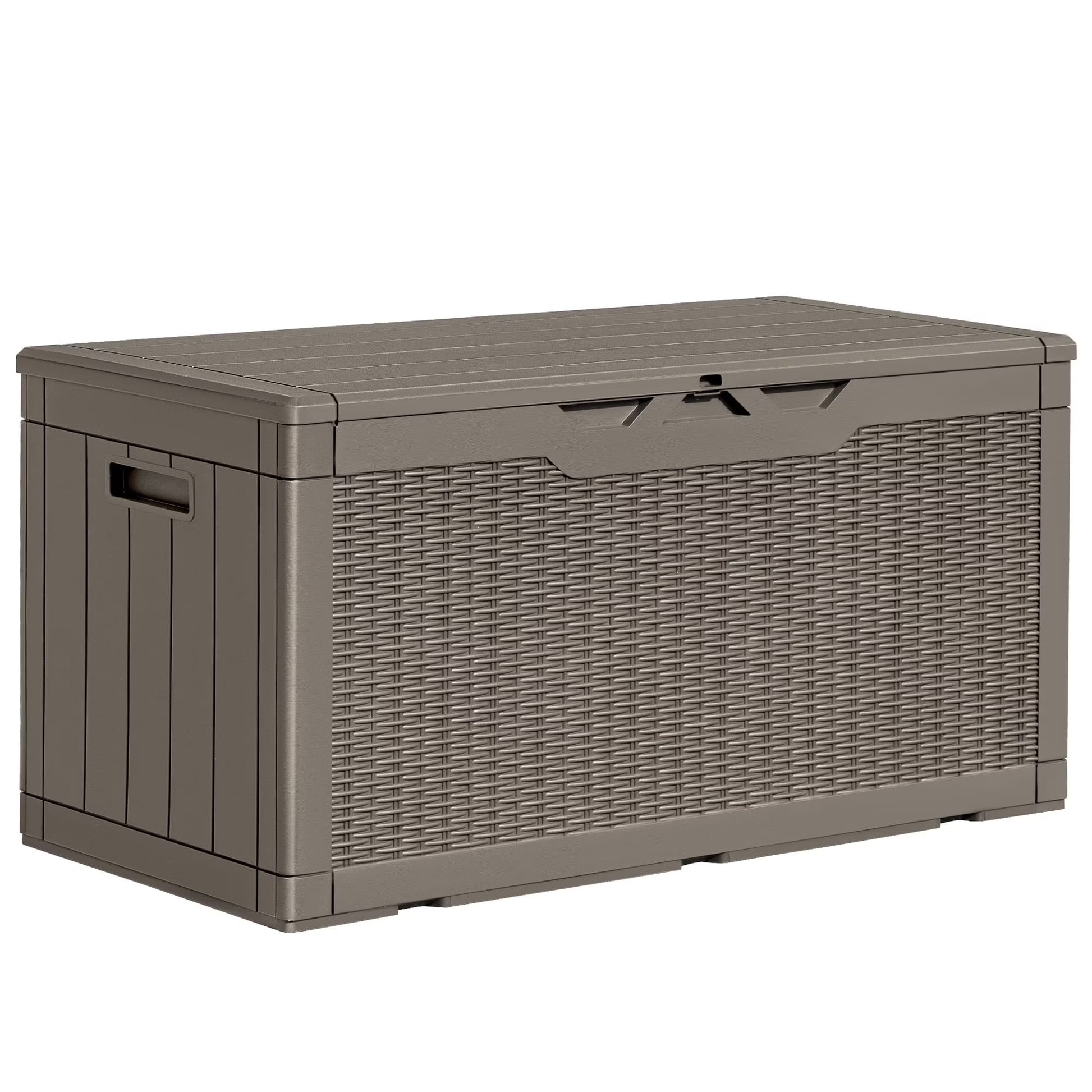Homall 100 Gallon Outdoor Patio Box Deck Plastic Resin Storage Box Backyard, Black
