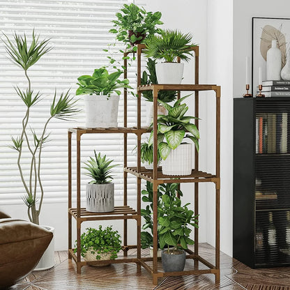 Plant Stands Indoor Outdoor Corner Tall Shelf Plant Shelves Wood Plant Holder for Living 7-Tier Corner Stands Room Outdoor Plant Rack Indoor Multiple Plants Patio Balcony Decor Gardening Gifts for Mom