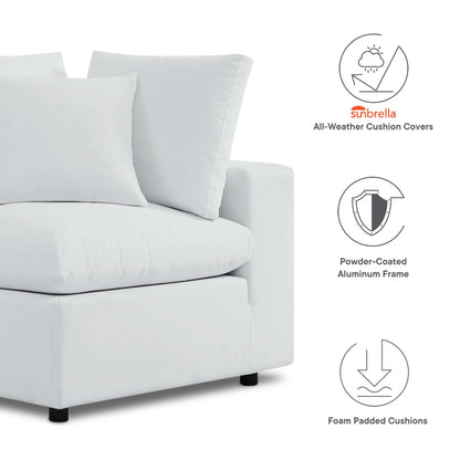 Modway Commix Sunbrella Outdoor Patio Sofa in White