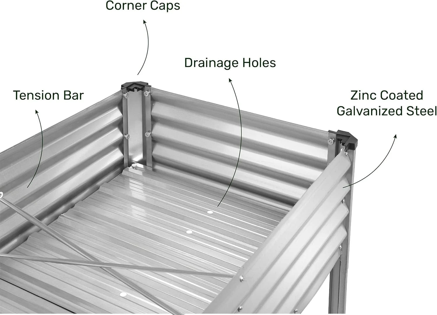 Galvanized Raised Garden Beds Outdoor with Legs//48?24?31in Elevated Planter Box for Vegetables, Flowers (Silver)//Large Metal Garden Bed for Backyard Patio Gardening