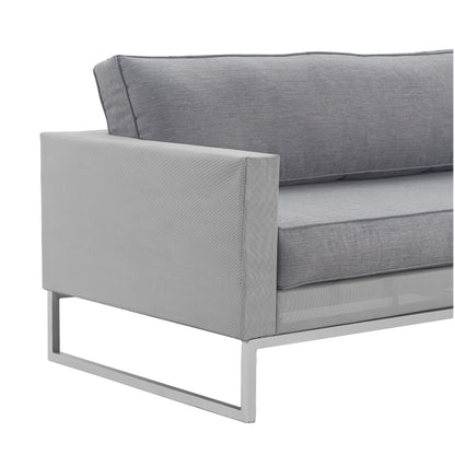 Elle Decor Tropez 2 Pc Outdoor Patio Sectional Set with Cushions, Gray
