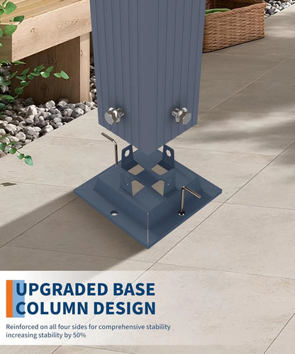 Outdoor Pergola with Adjustable Roof,Modern Metal Patio Aluminum Pergola,Reinforced Frame Outdoor Shelter with Sun Shade Canopy,Shade Cover for Garden,Backyard and Deck