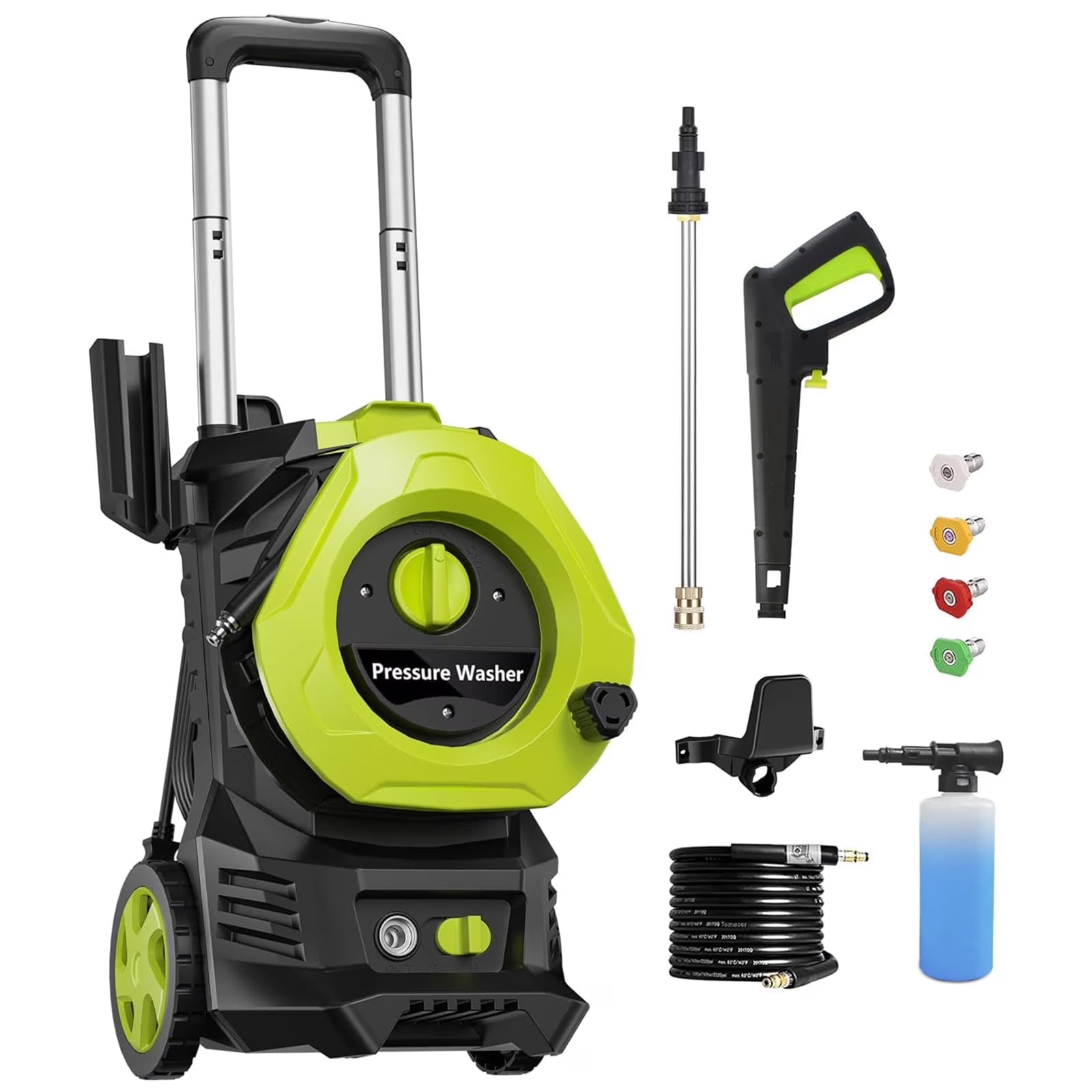Electric Pressure Washer 4800PSIMax 2.9GPM Pressure Washer with 25 Ft Hose, 16.4 Ft Power Cord, Soap Tank Car Wash Machine Blue Ideal Cleaning for pool, Car, Patio