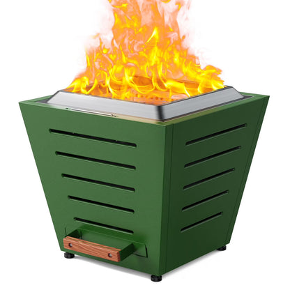 LEGACY HEATING Smokeless Fire Pit, Portable Outdoor Firepits 20 inch, Carry Handle for Backyard Patio Camping Bonfire, Stainless Steel, Ideal for 4-8 People, 32.19 lbs, Black, Cyberpit One