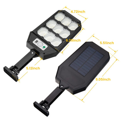 Thorfire 4 Pack Solar Street Light Outdoor,1000LM 279 LEDs Motion Sensor Flood Light 3 Lighting Modes Waterproof for Yard, Fence, Garden, Patio, Front Door