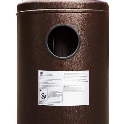 Emma + Oliver Outdoor Patio Heater - Bronze - 7.5 Feet Round Steel Patio Heater - 40,000 BTU's