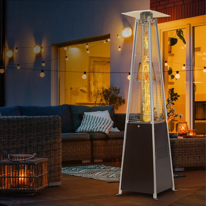 FOOWIN Propane Patio Heater, 48000 BTU Outdoor Patio Heater, Bronze