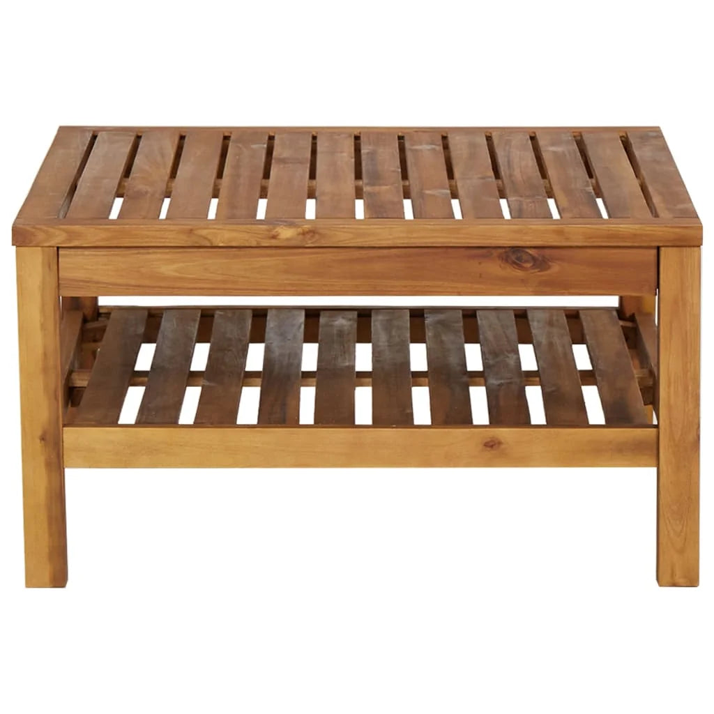 vidaXL 3-Seater Patio Sofa with Cream Cushion Solid Acacia Wood