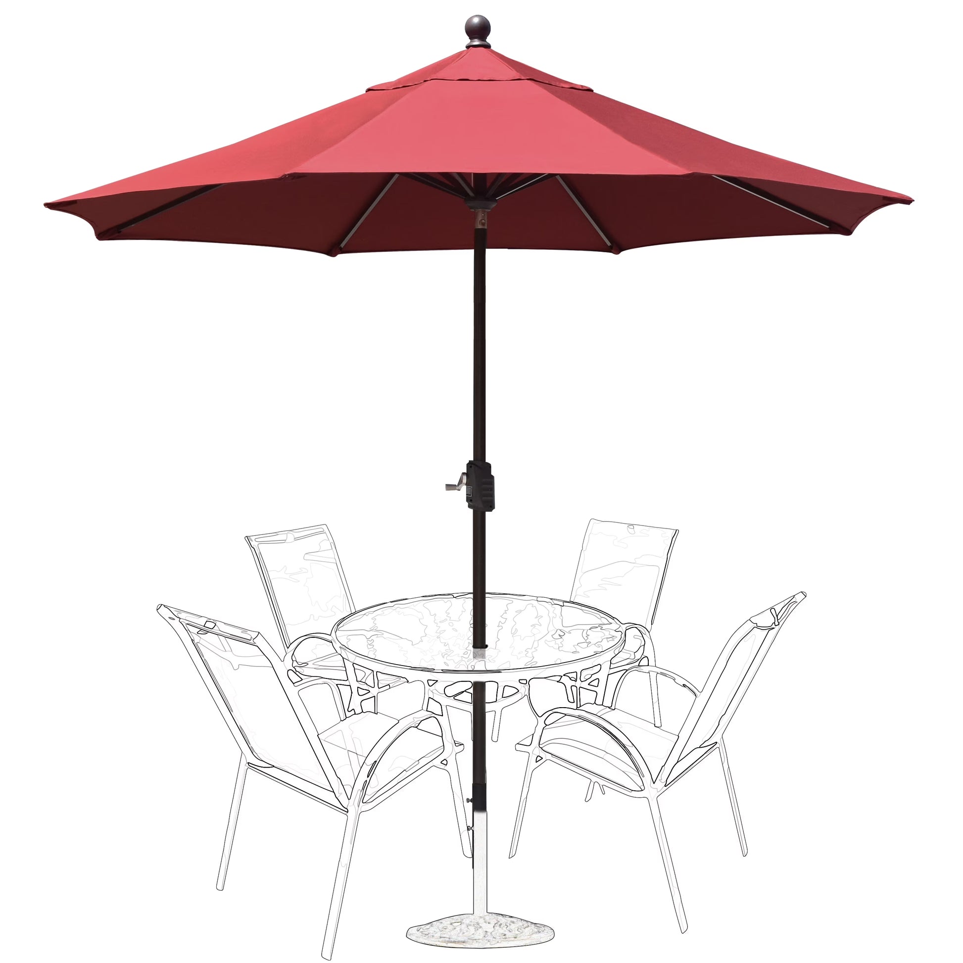EliteShade 9Ft Market Umbrella Patio Outdoor Table UmbrellaTeal