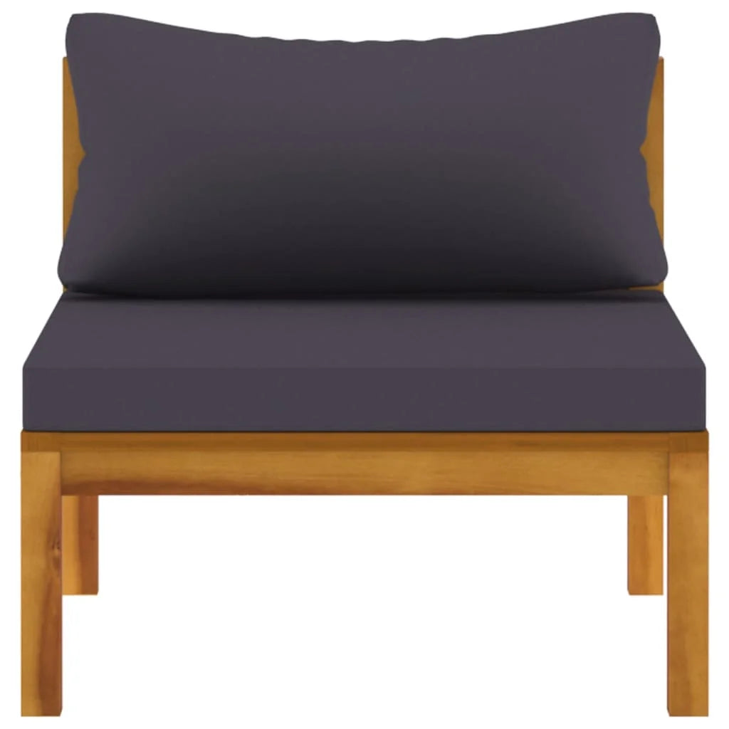 vidaXL 3-Seater Patio Sofa with Cushion Solid Acacia Wood
