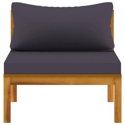 vidaXL 3-Seater Patio Sofa with Cushion Solid Acacia Wood