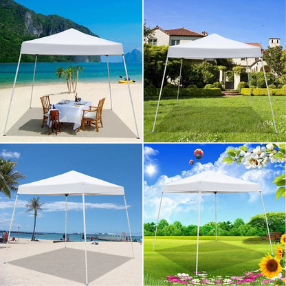 Spaco 2.4 x 2.4m Pop up Canopy Tents for Parties, Portable Folding Tailgate Ten, UV Resistant Waterproof Canopy Tent for Outdoor Events, Patio Backyard, White
