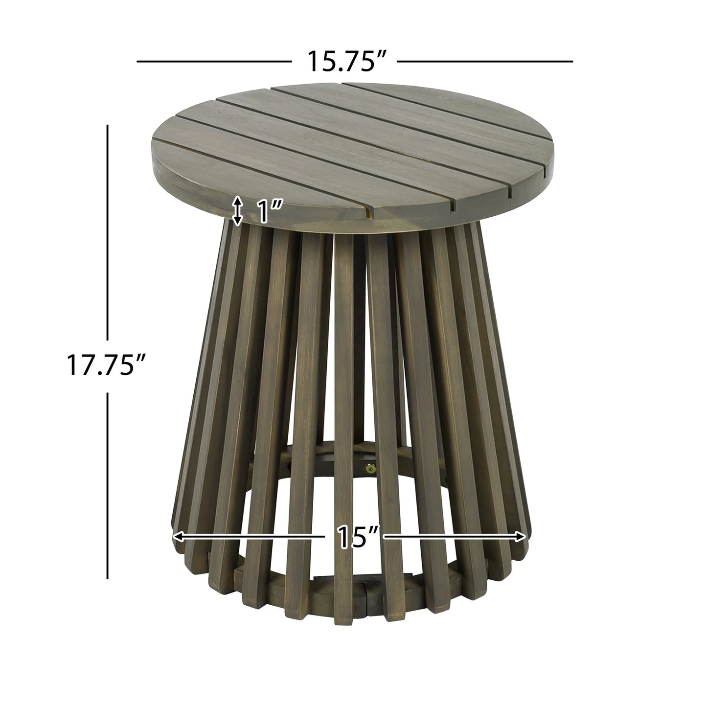 Christopher Knight Home Outdoor Acacia Wood Patio Side Table, Round Coffee Table for Backyard, Lawn, or Balcony, Light Teak