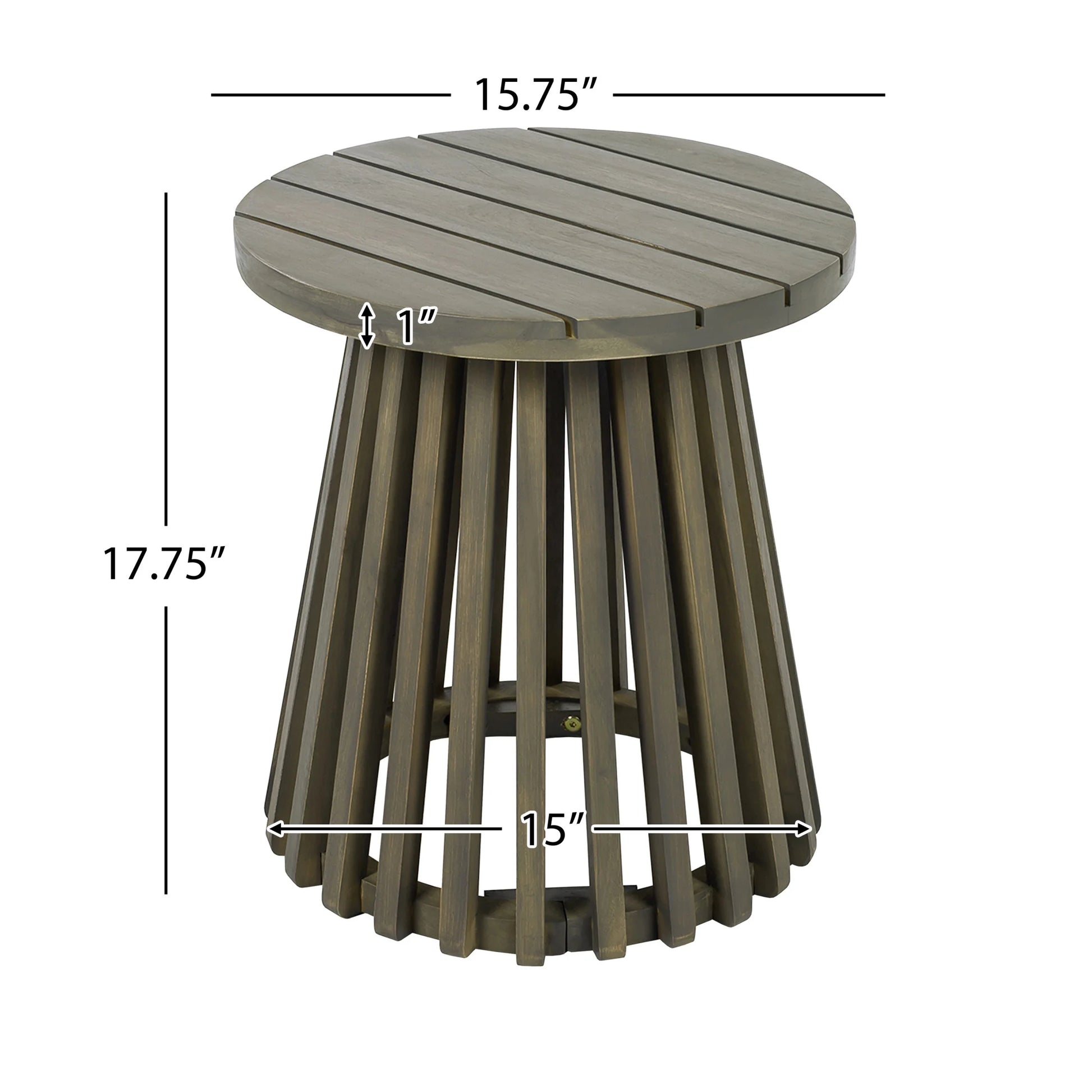 Christopher Knight Home Outdoor Acacia Wood Patio Side Table, Round Coffee Table for Backyard, Lawn, or Balcony, Light Teak