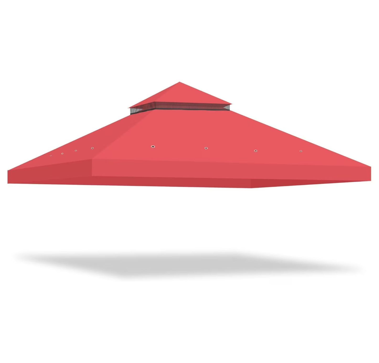 10x10 Ft 2-Tier Canopy Top Replacement for Petpvilit Gazebo Outdoor Yard Garden Patio Cover Red