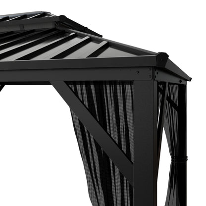 VEIKOUS 12' x 20' Outdoor Hardtop Gazebo, Double Roof Metal Gazebo for Patio, Garden, Lawn, Party