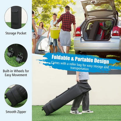 GVN Patio 10x10FT Instant Pop-up Canopy Folding Tent with Sidewalls and Awnings Outdoor-Gray, Full Waterproof Outdoor Party Event Tents for Outside Party Waterproof Tent BBQ Shelter