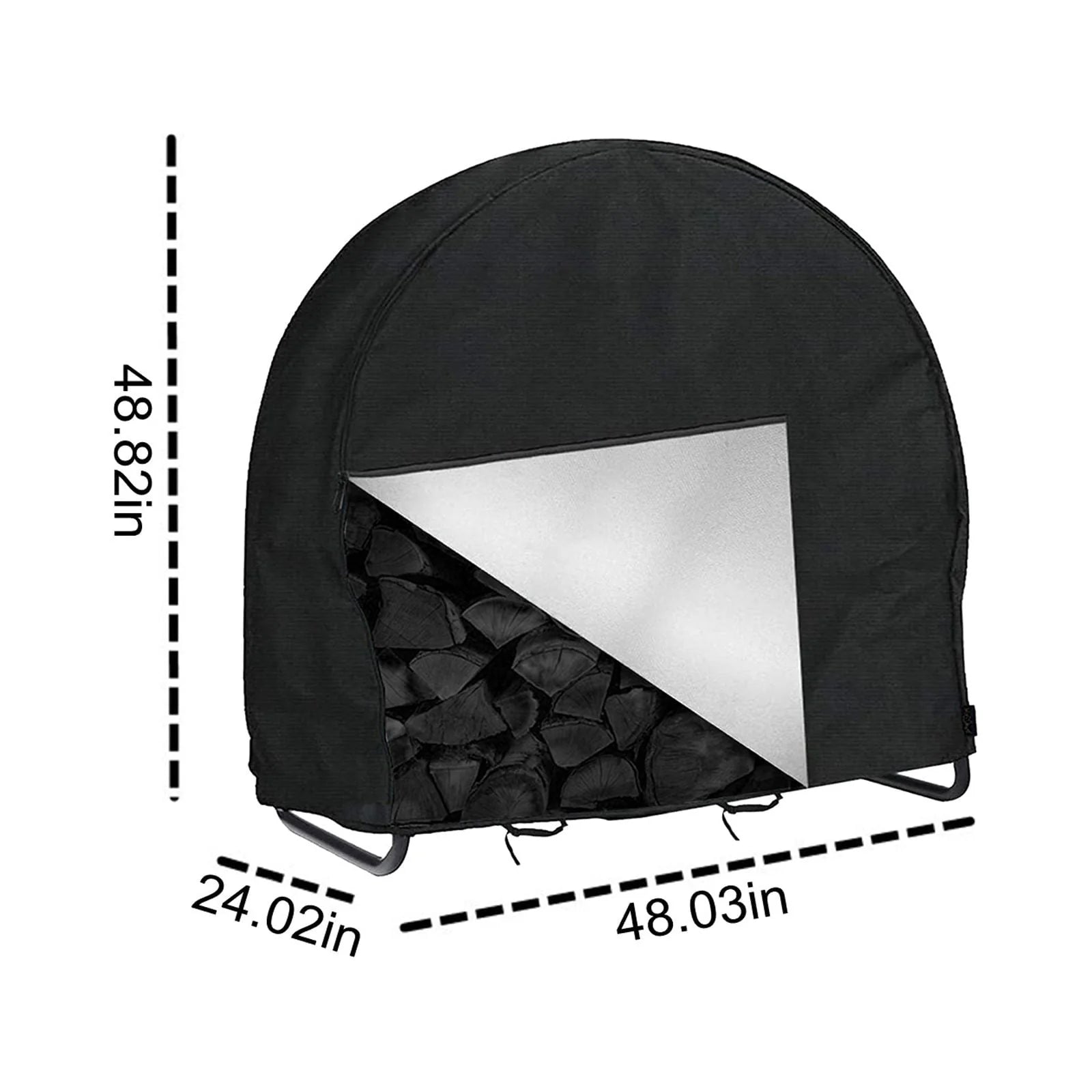 Christmas Gifts Clearance! Cbcbtwo Firewood Log Hoop Cover, Outdoor Heavy Duty Oxford Waterproof And Weather Resistant Patio Log Rack Cover,Waterproof Firewood Cover With Openable