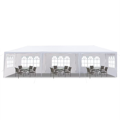 iTopRoad 10'x30' Canopy Tent Wedding Patio Tent w/5 Canopy Gazebo Pavilion White