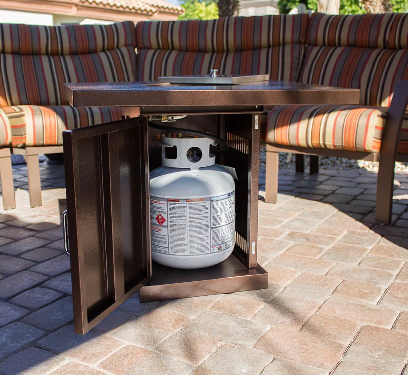 AZ Patio Heaters Outdoor Conventional Propane Fire Pit in Hammered Bronze