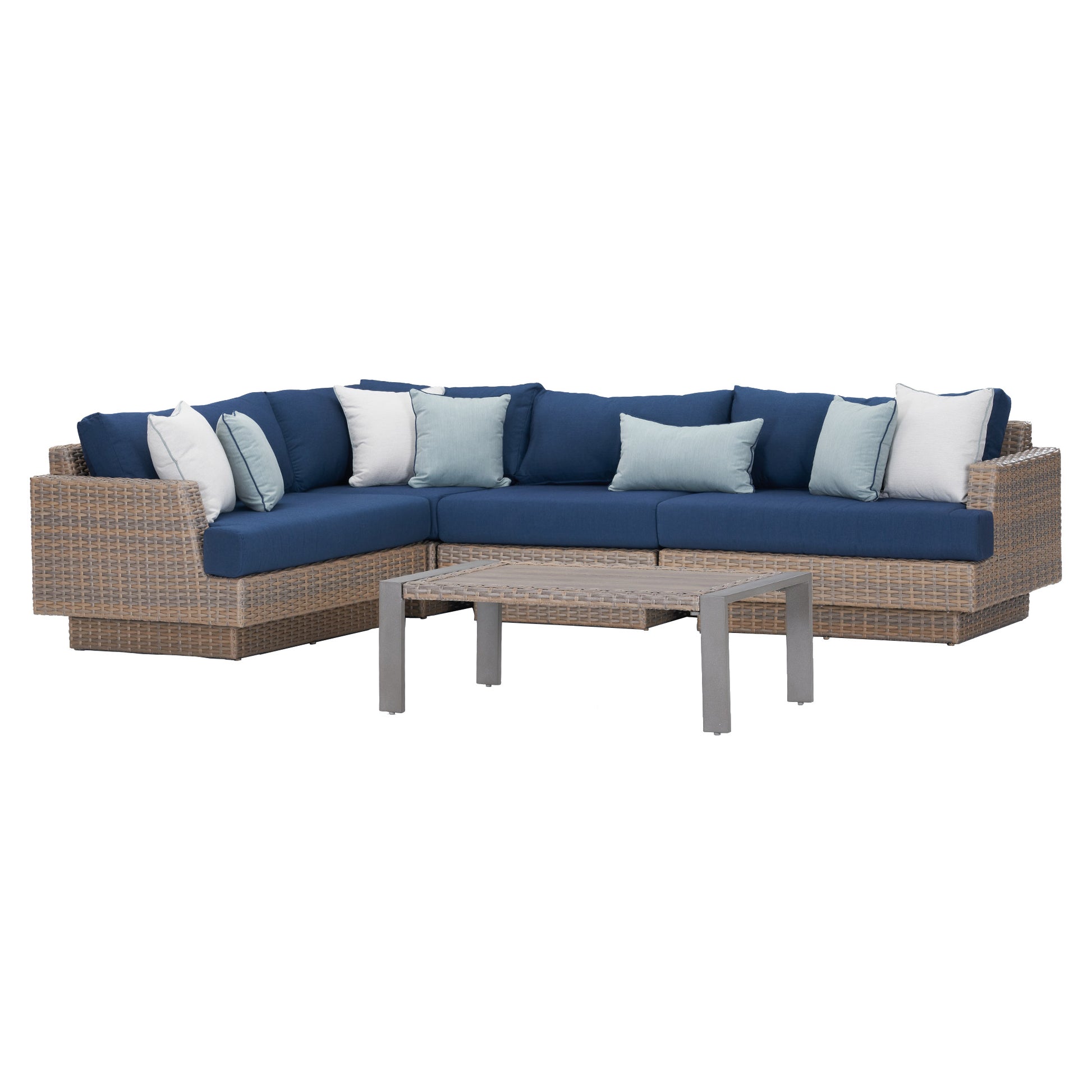 Portofino Repose 5-piece Outdoor Patio Modular Sectional Seating Set