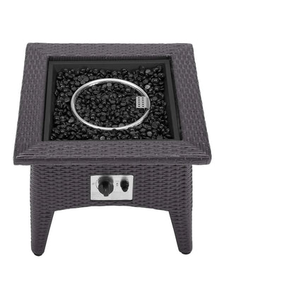 Modway Vivacity Outdoor Patio Fire Pit Table in Espresso