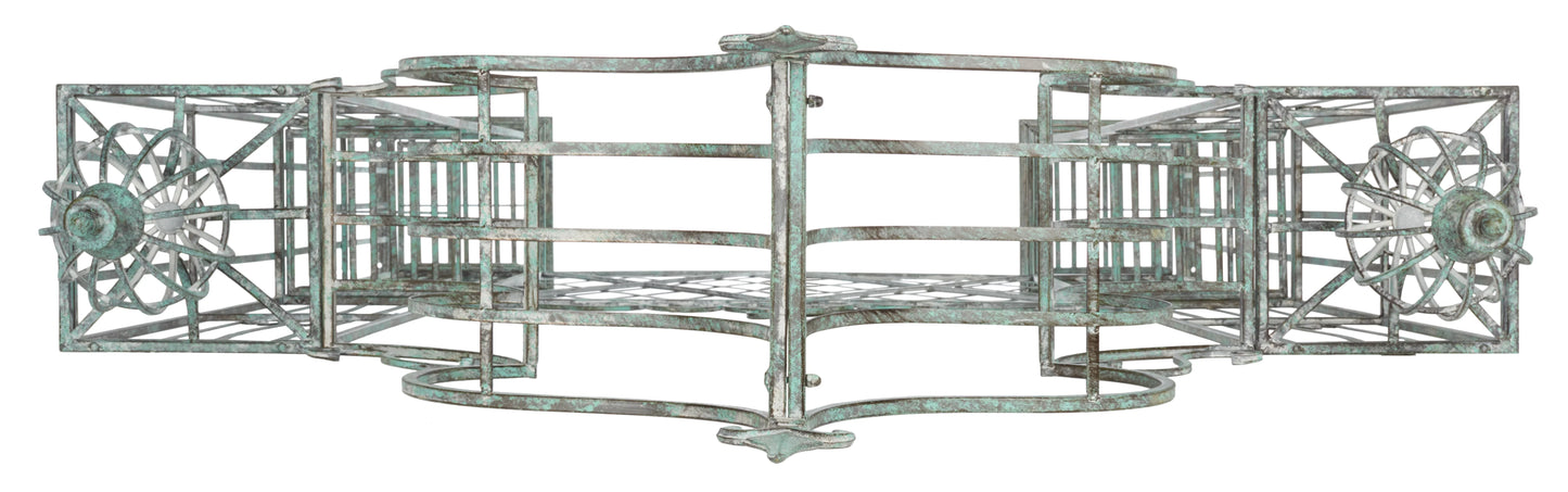 SAFAVIEH Beatrix Outdoor Patio Arbor with Door, Antique Green