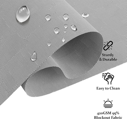Royalcraft 6'x8' Cordless Outdoor Roller Sun Shade, Waterproof Patio Sunshade Blind for Gazebo, Gray