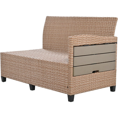 Harper & Bright Designs Outdoor Rattan Sectional Sofa Set with Dining Table, Patio L-Shaped Wicker Conversation Set with 2 Extendable Side Tables, Brown