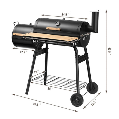 Costway OP2795 Outdoor BBQ Grill Charcoal Barbecue Pit Patio Backyard Meat Cooker Smoker