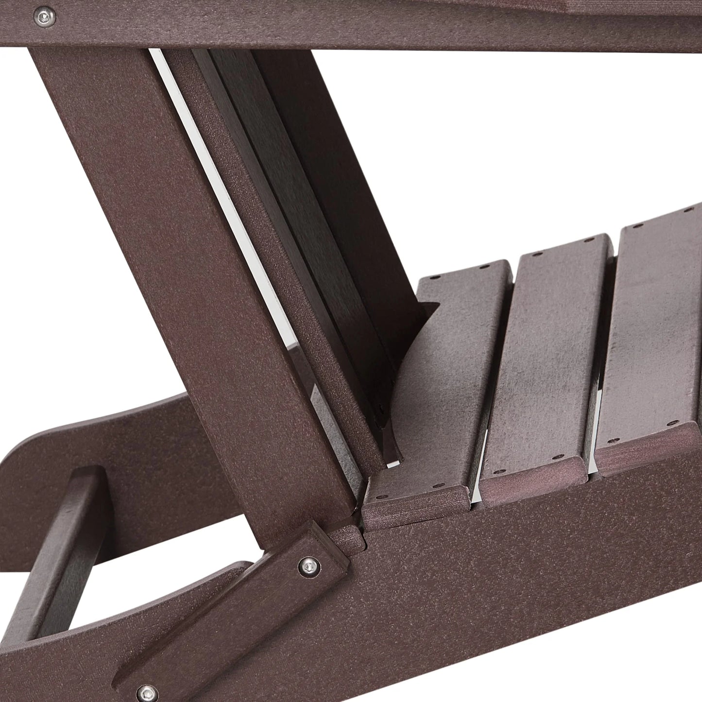 Westintrends Outdoor Folding HDPE Adirondack Chair, Patio Seat, Weather Resistant, Dark Brown