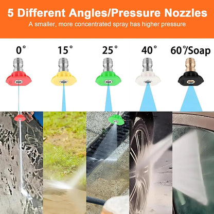 YouYeap 3000 PSI Electric Pressure Washer for Household, Great for Cars, Patios, Siding, Driveways