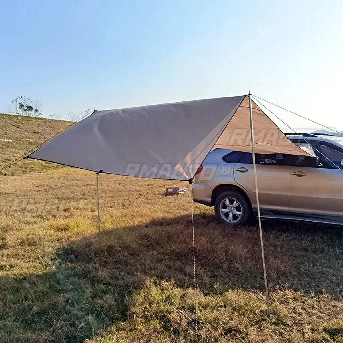 Portabl Car Side Awning Rooftop Tent Waterproof Side Tent Sun Shelter For Outdoor Camping Garden Patio Pool Exterior Part