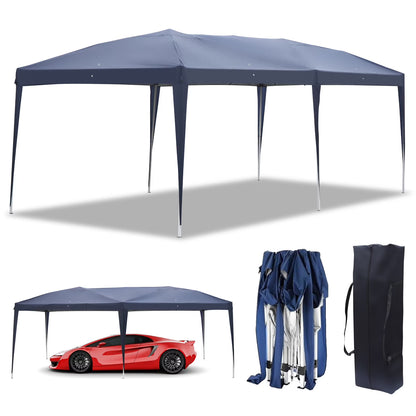 UBesGoo Ez Pop Up Patio Canopy Tent Gazebo Outdoor Party with 6 Sidewalls 10 x 20 ft Blue