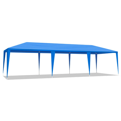 10'x30' Outdoor Party Tent with 8 Removable Sidewalls - Waterproof Canopy Patio Wedding Gazebo for Backyard Events, Blue