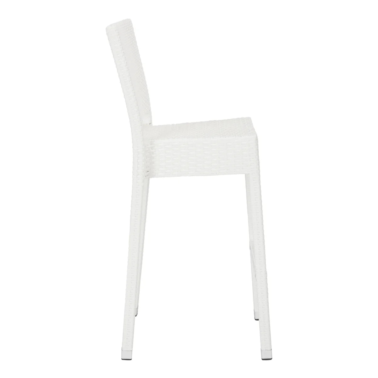 SAFAVIEH Bethel Contemporary Outdoor Patio Rattan Bar Stool, White