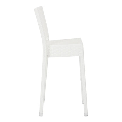 SAFAVIEH Bethel Contemporary Outdoor Patio Rattan Bar Stool, White