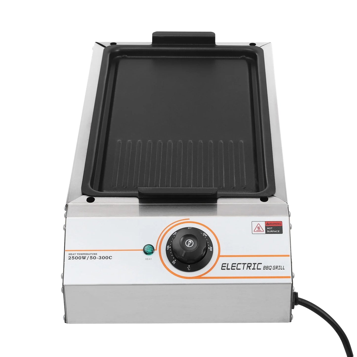 ToppiJoy 122-572° F Electric Griller, Adjustable Temperature Control Teppanyaki Flat Grill for Outdoor Cooking Kitchen and Patio Backyard Barbecue