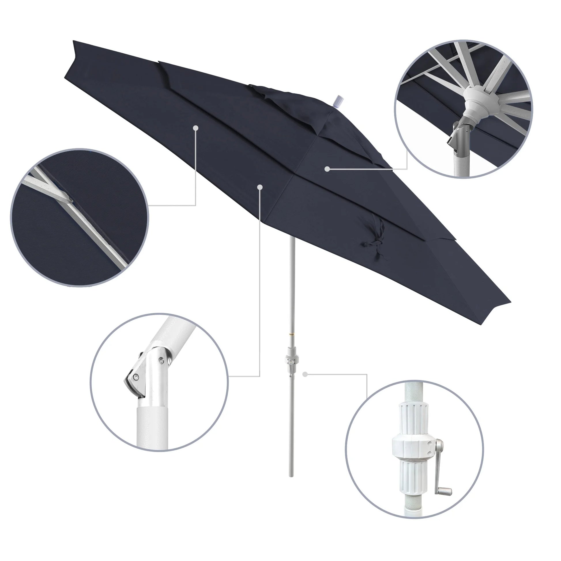 California Umbrella 11' Patio Umbrella in Spectrum Indigo