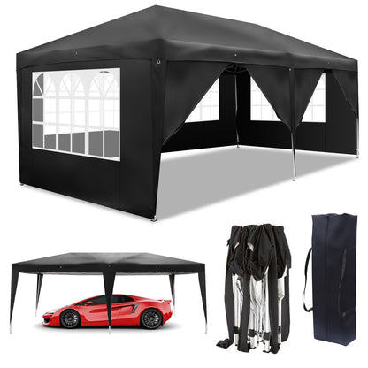 UBesGoo Ez Pop Up Patio Canopy Tent Gazebo Outdoor Party with 6 Sidewalls 10 x 20 ft Blue