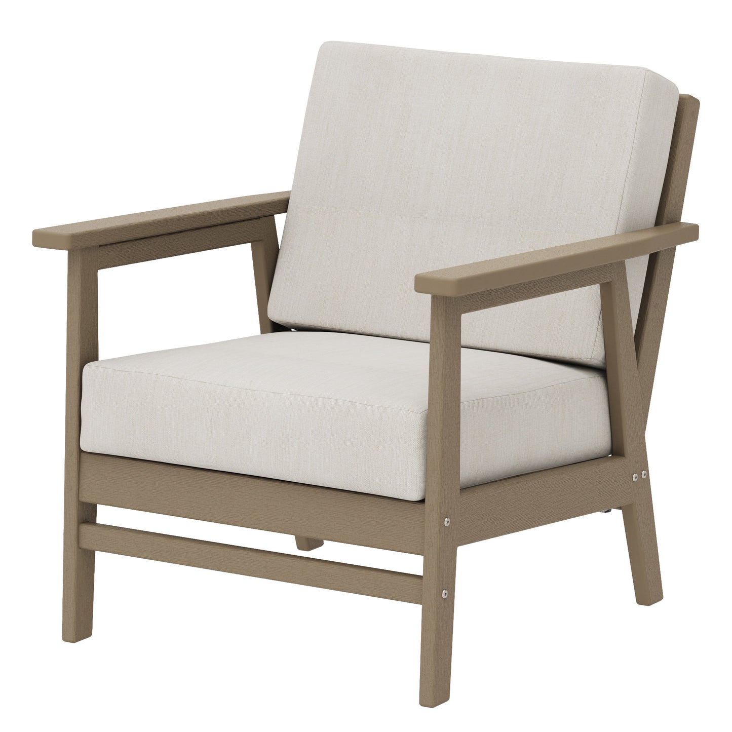 POLYWOOD Camden 4-piece Sling Outdoor Patio Deep Seating Set