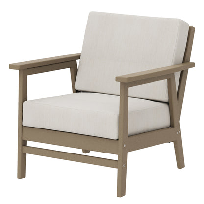 POLYWOOD Camden 4-piece Sling Outdoor Patio Deep Seating Set