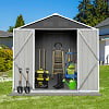 SYNGAR 6' x 4' Outdoor Storage Shed, Metal Garden Shed with Lockable Doors, Tools Storage Shed for Backyard, Patio, Lawn, D9094