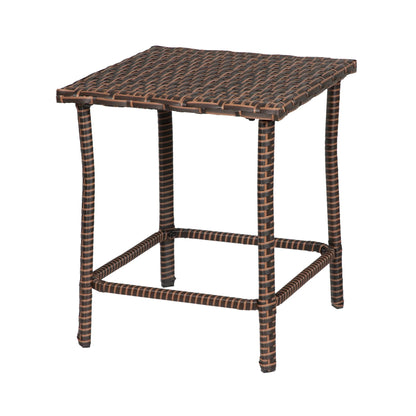 WestinTrends Roadhill 3 Piece Patio Set, All Weather PE Rattan Wicker Patio Bistro Sets Outdoor Balcony Porch Chairs Set of 2, Brown and Beige