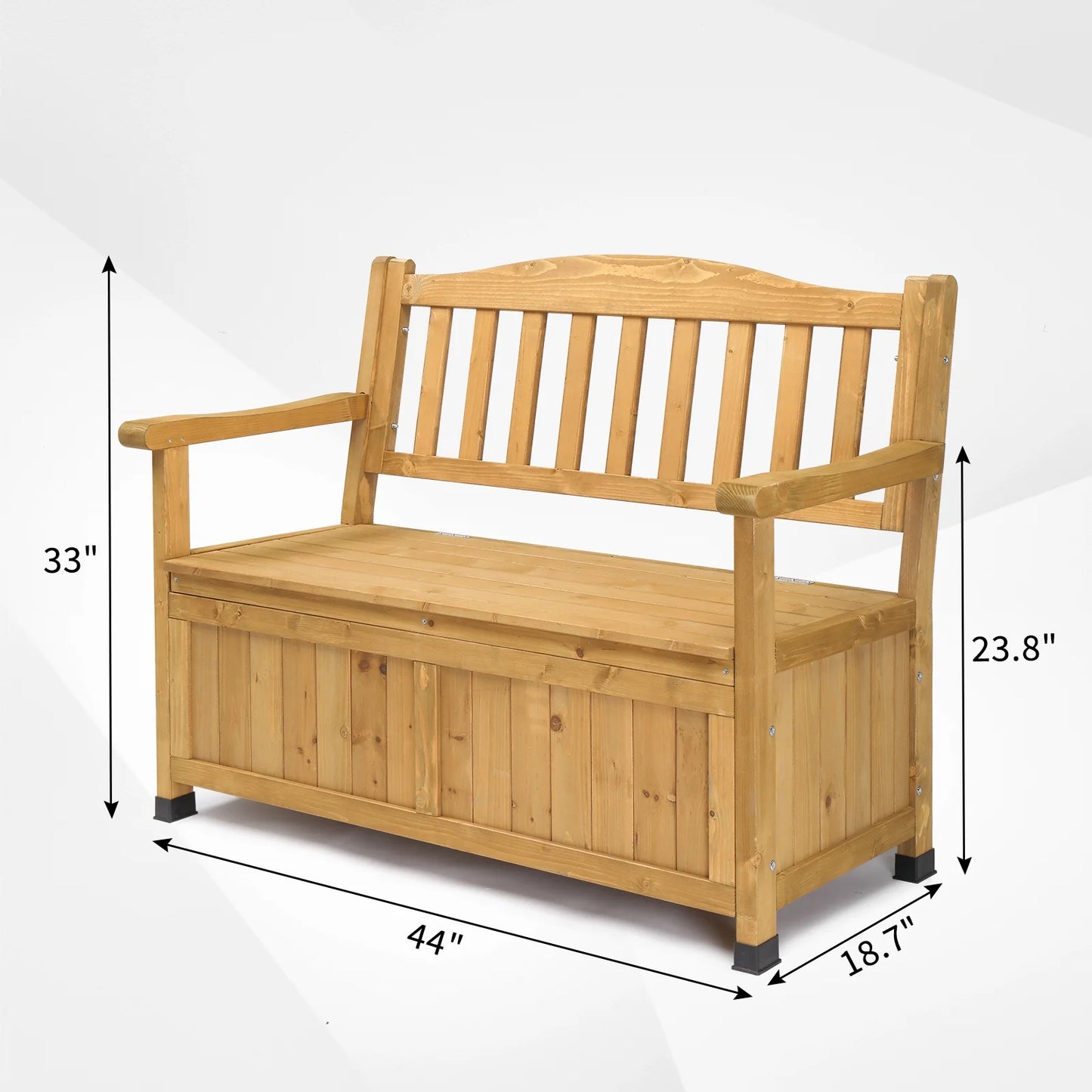 Zimtown Outdoor Storage Bench Deck Box for Patio Furniture, Front Porch Decor,Yellow
